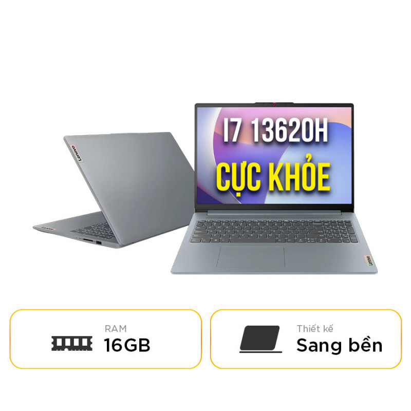 Lenovo IP Slim 15IRH8: Ci5-13420H, 8GB, 512GB SSD, Intel UHD, 15.3" WUXGA 1920 x 1200, 300nits, Grey with Aluminium Top