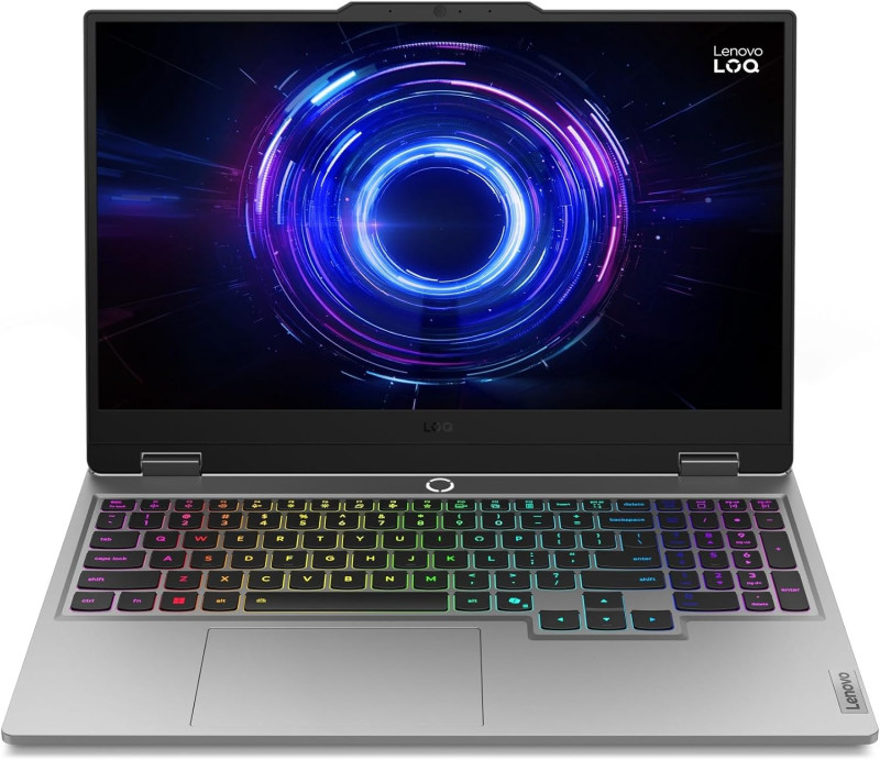 Lenovo LOQ 15IRX10 Gaming Laptop, Intel Core i7-14700HX, 16GB RAM, 512GB SSD, RTX 5060 8GB, 15.6" FHD 144Hz, G-SYNC, DOS, Luna Grey / 2 Years Warranty - 83JE00WVED