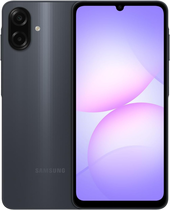 Samsung Galaxy A07 Dual Sim 4GB RAM 64GB Storage Android Smartphone, 6.7-Inch Screen Size, Black- 1 Year Warranty/Local Version